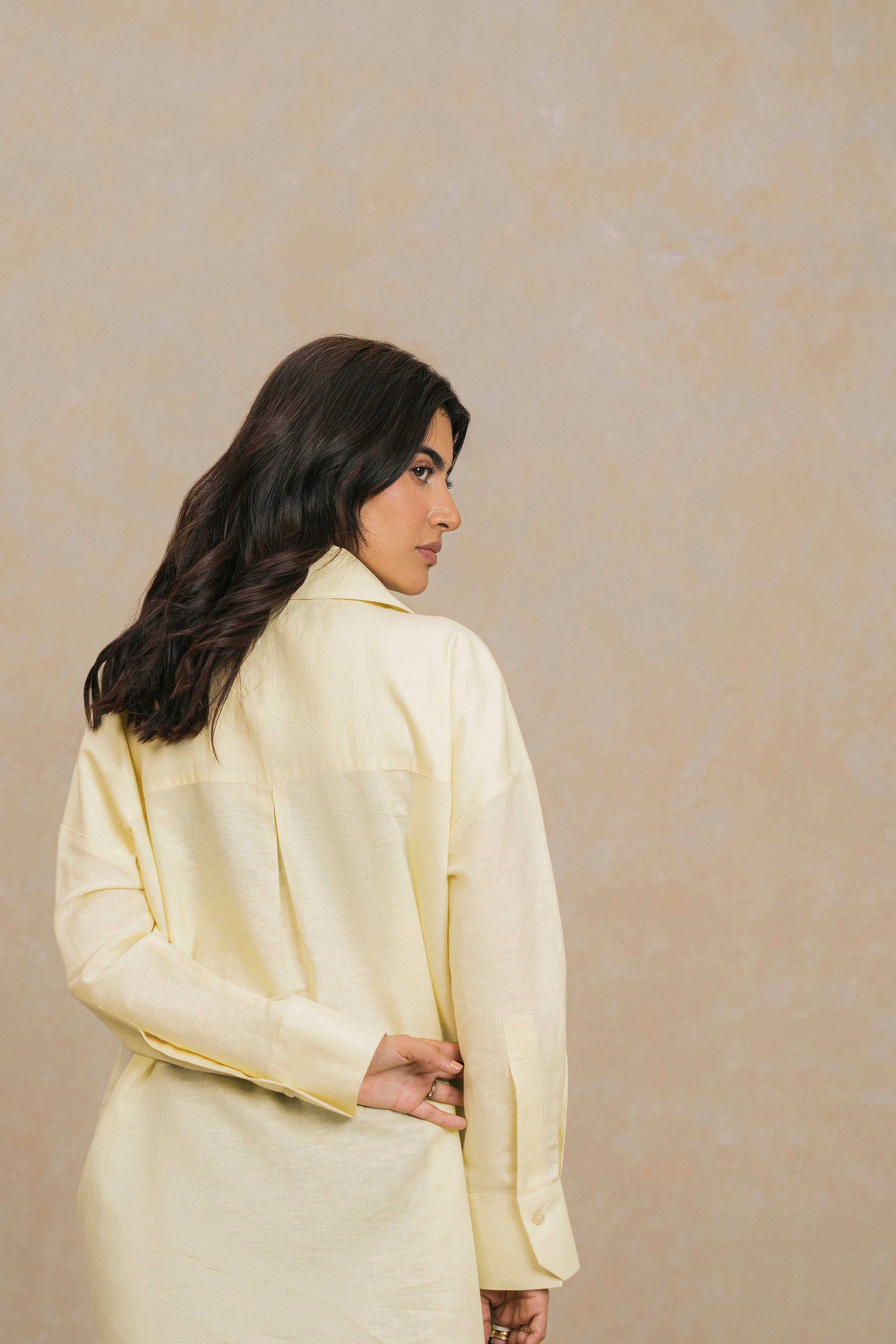 Yellow Linen Shirt for women