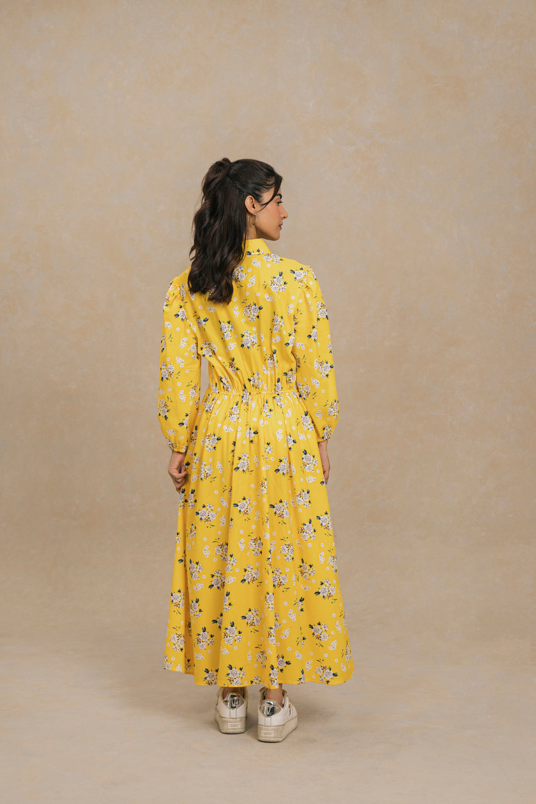 Yellow Printed Dress for women