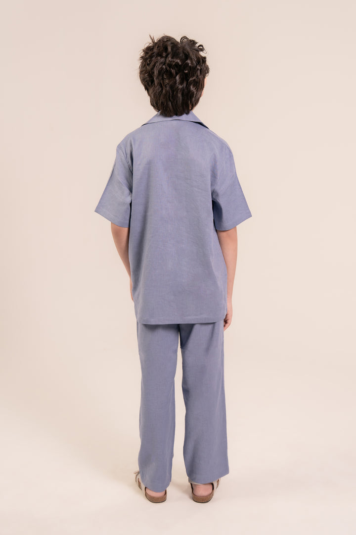 Sky Blue Linen Co-ord Set