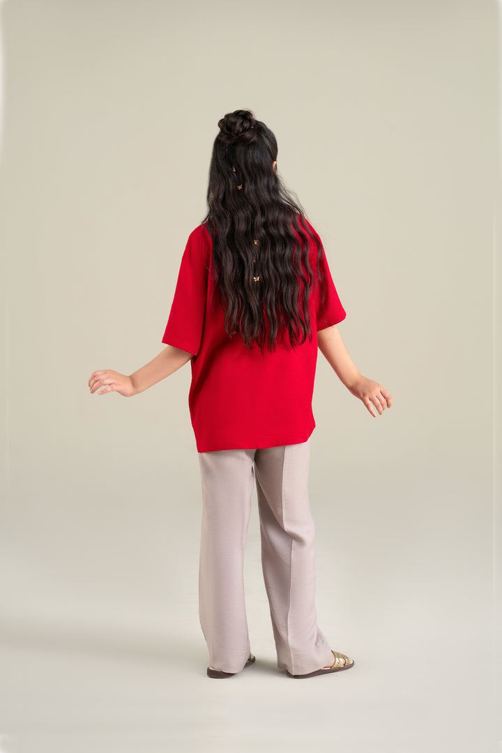 Red Linen Resort Shirt