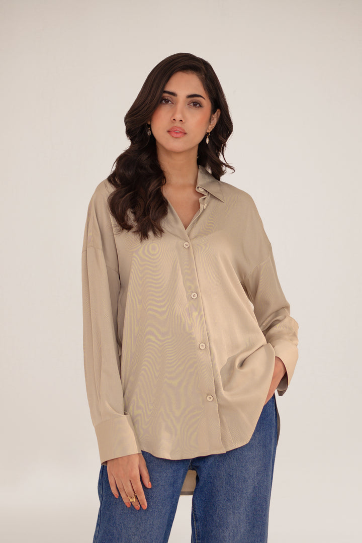 Beige Cotton Shirt