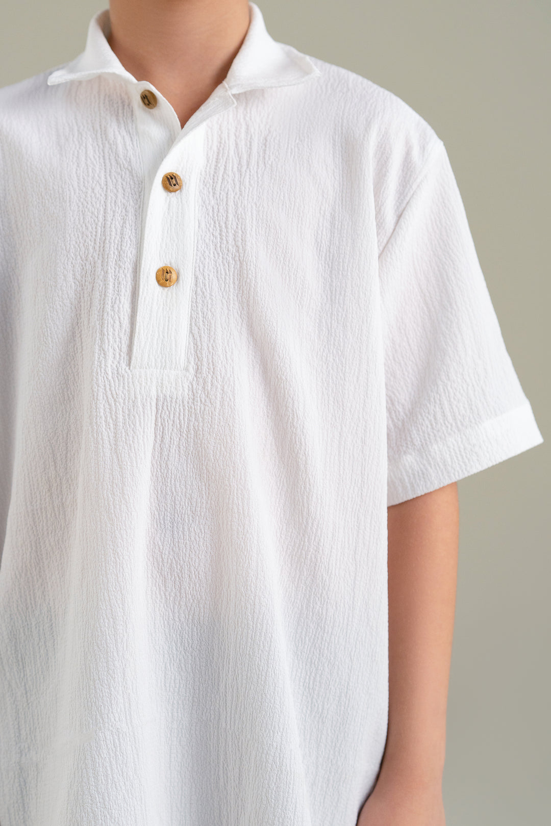 White Textured Shirt