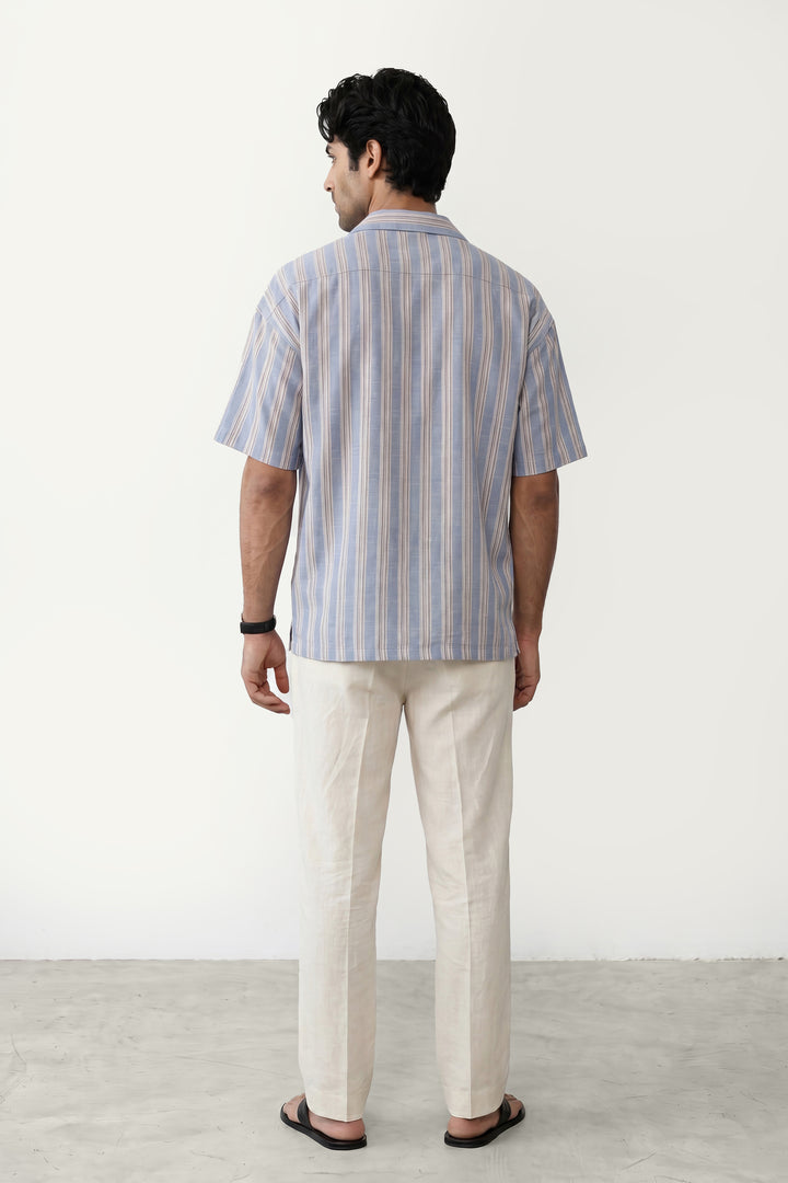 Sky Blue Striped Shirt