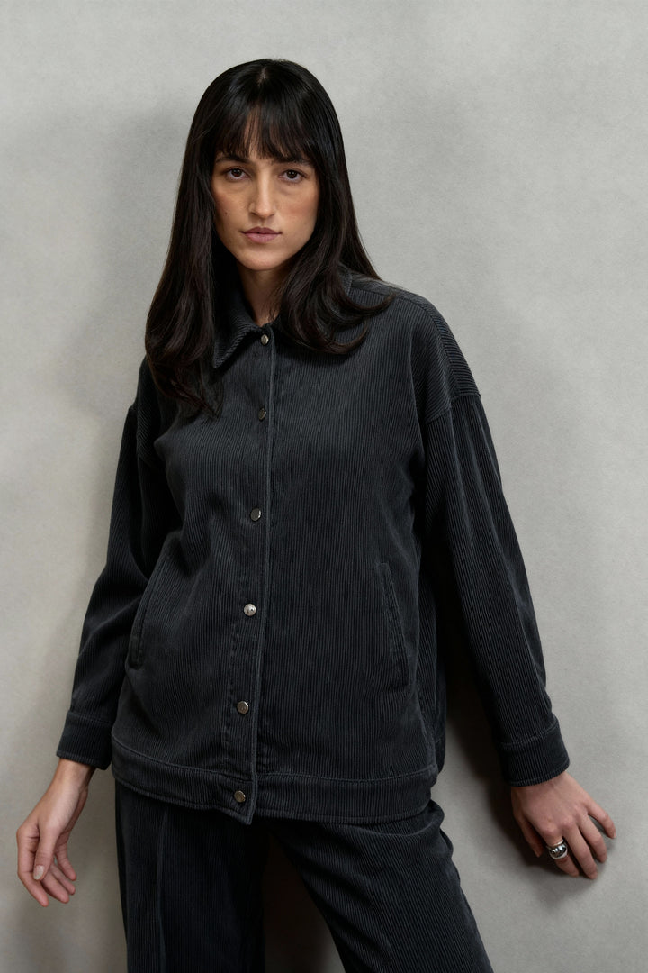 Black Corduroy Co-ord Set