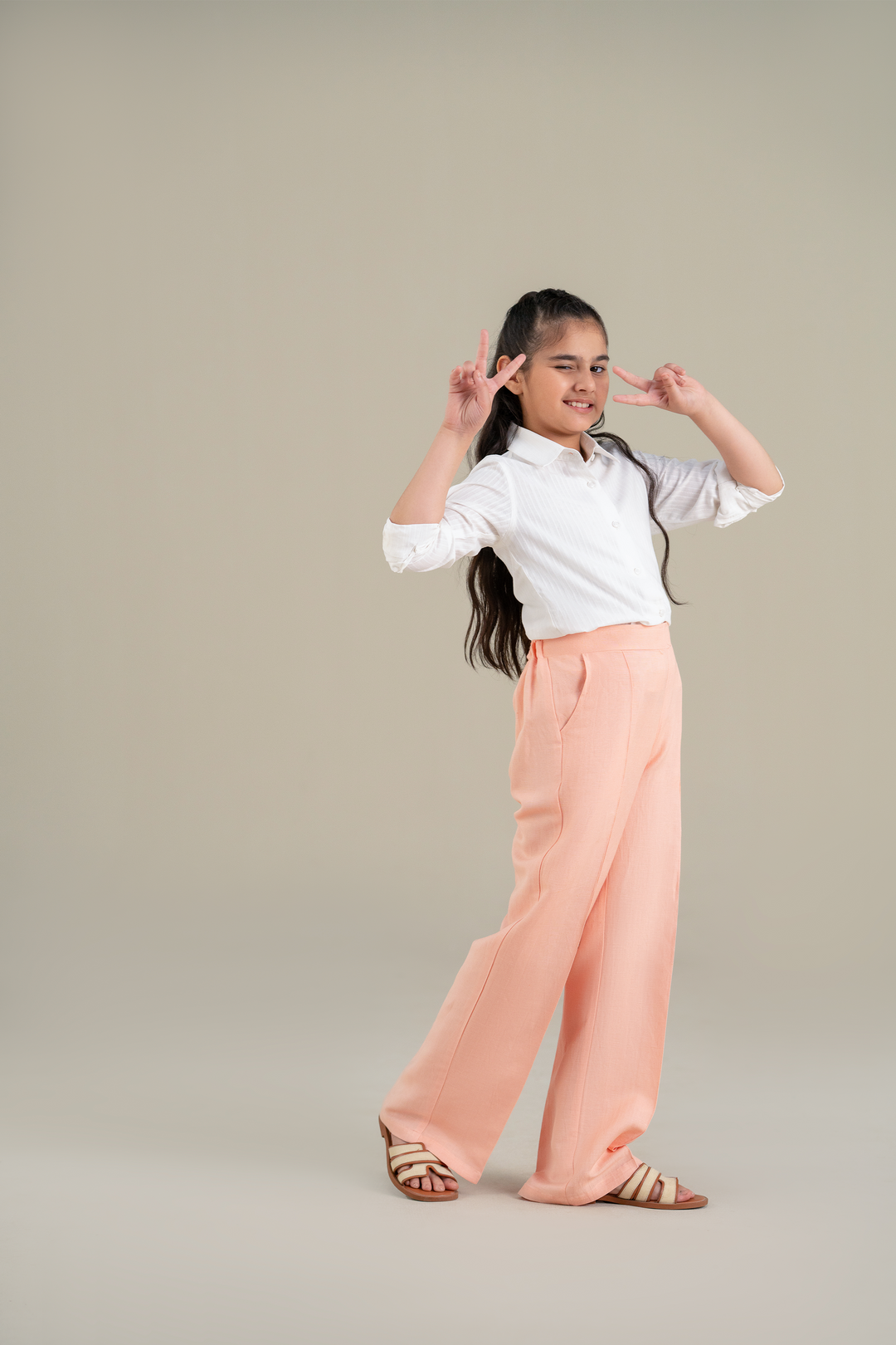 Peach Wide Leg trouser