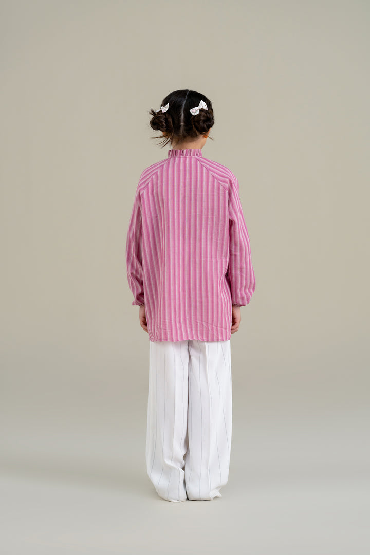 White Stripped Wide Leg trouser