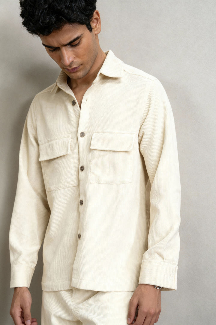 Offwhite Corduroy Co-ord Set