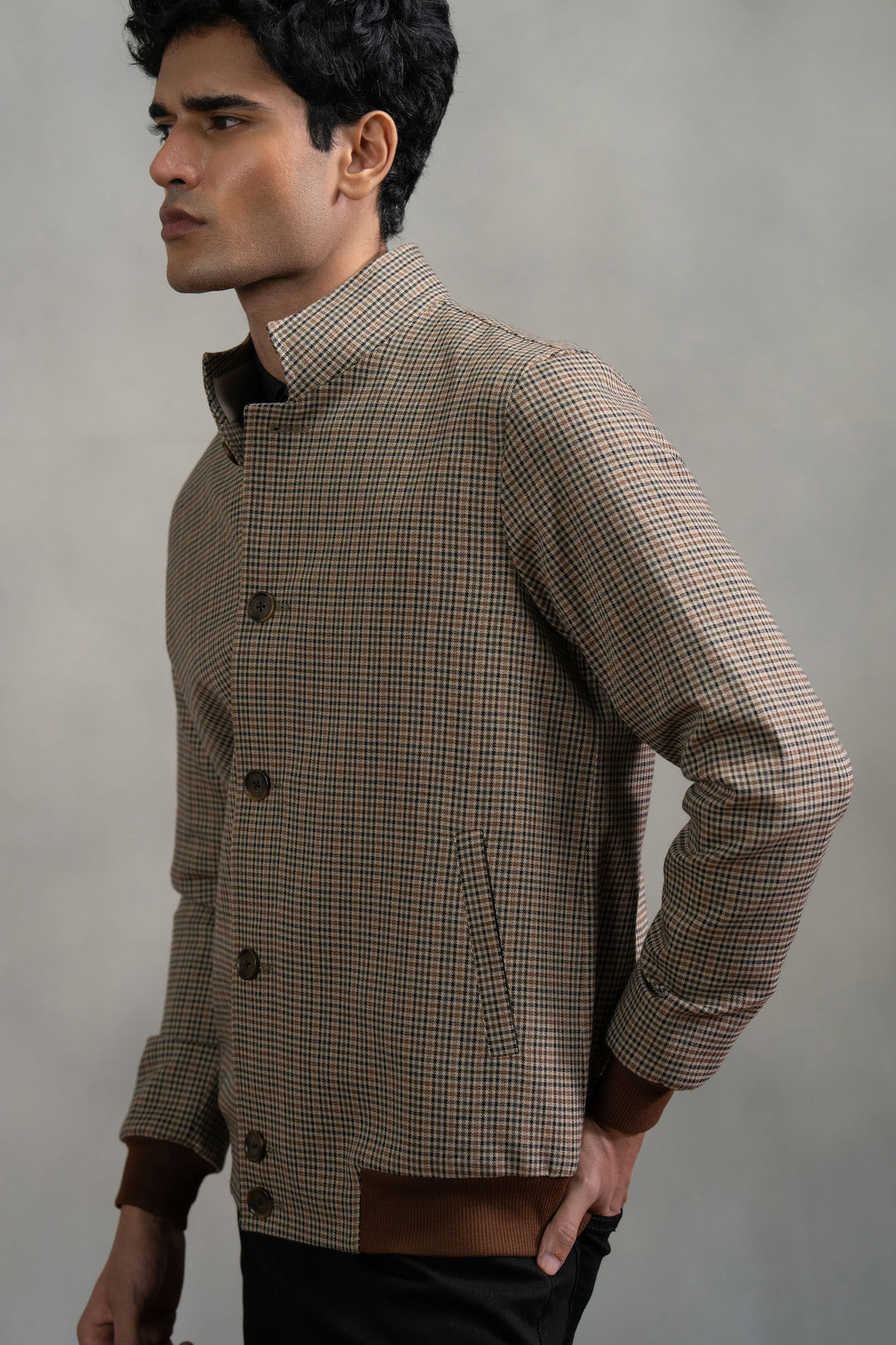 Brown Multi Check Jacket