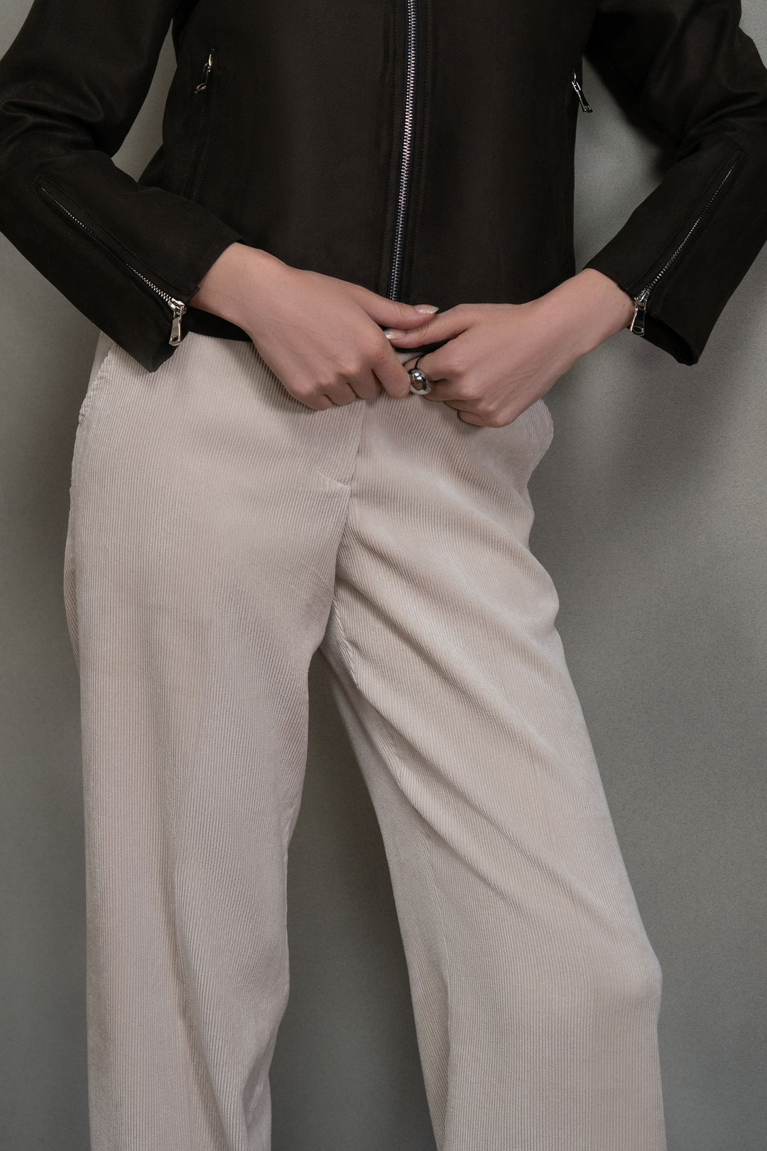 Offwhite Corduroy Wide leg Trouser