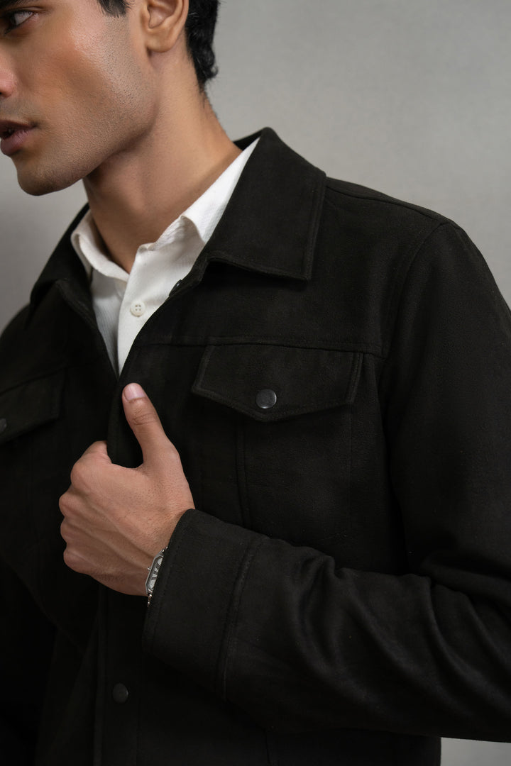 Brown Suede Trucket Jacket