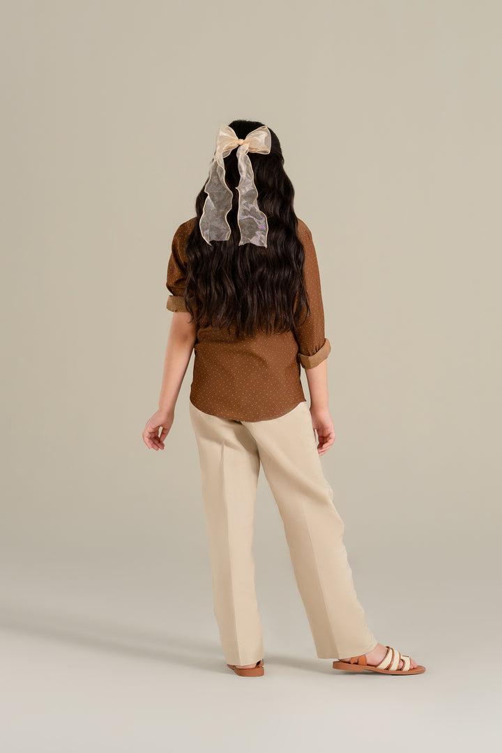 Brown Polka Dot Shirt