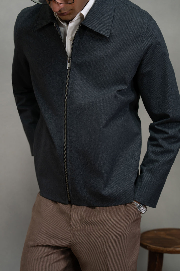 Dark Grey Zip up Jacket