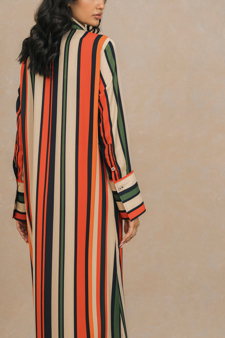 Multi Color Striped Shirt Dress price