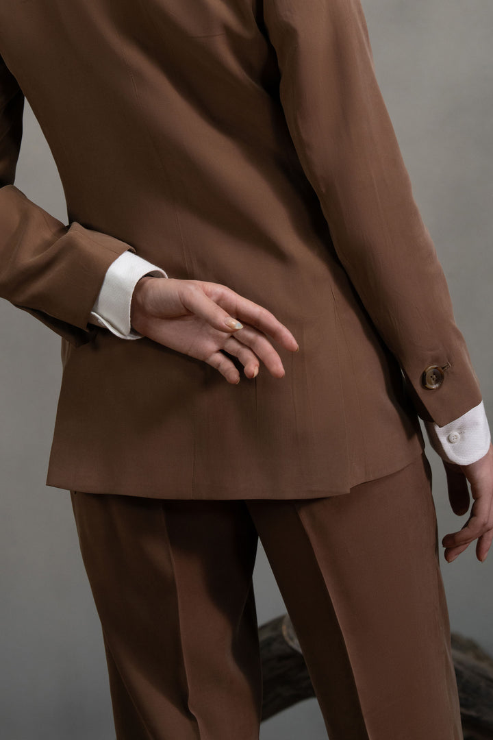 Brown Wide Leg Trouser