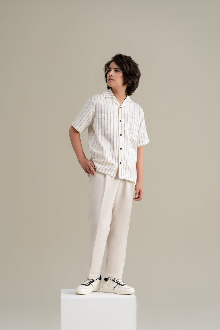 Beige Linen Trouser