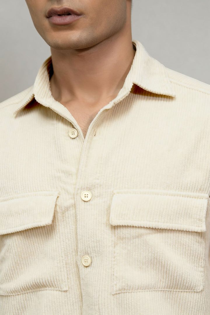 Offwhite Corduroy Co-ord Set