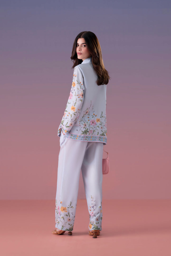 Sky Blue Embroidered Co-Ord