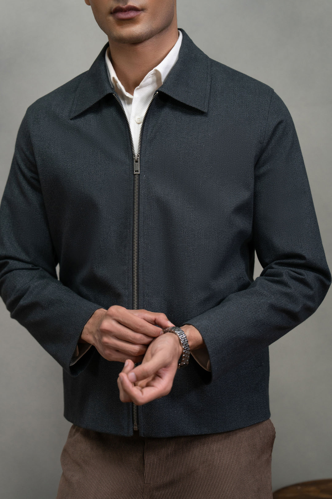 Dark Grey Zip up Jacket