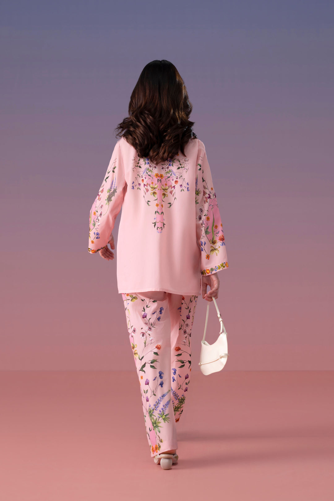 Light Pink Embroidered Co-Ord