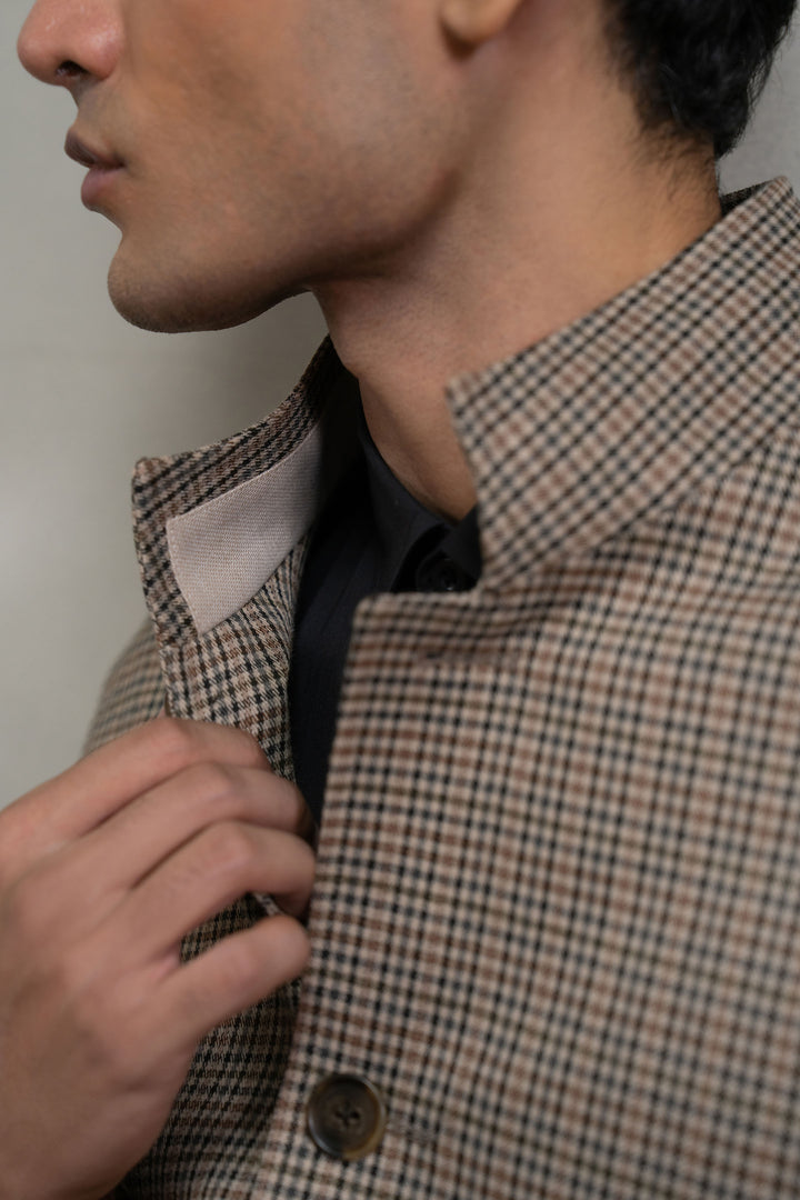 Brown Multi Check Jacket