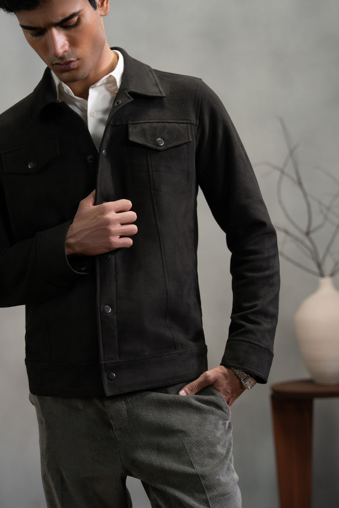 Brown Suede Trucket Jacket