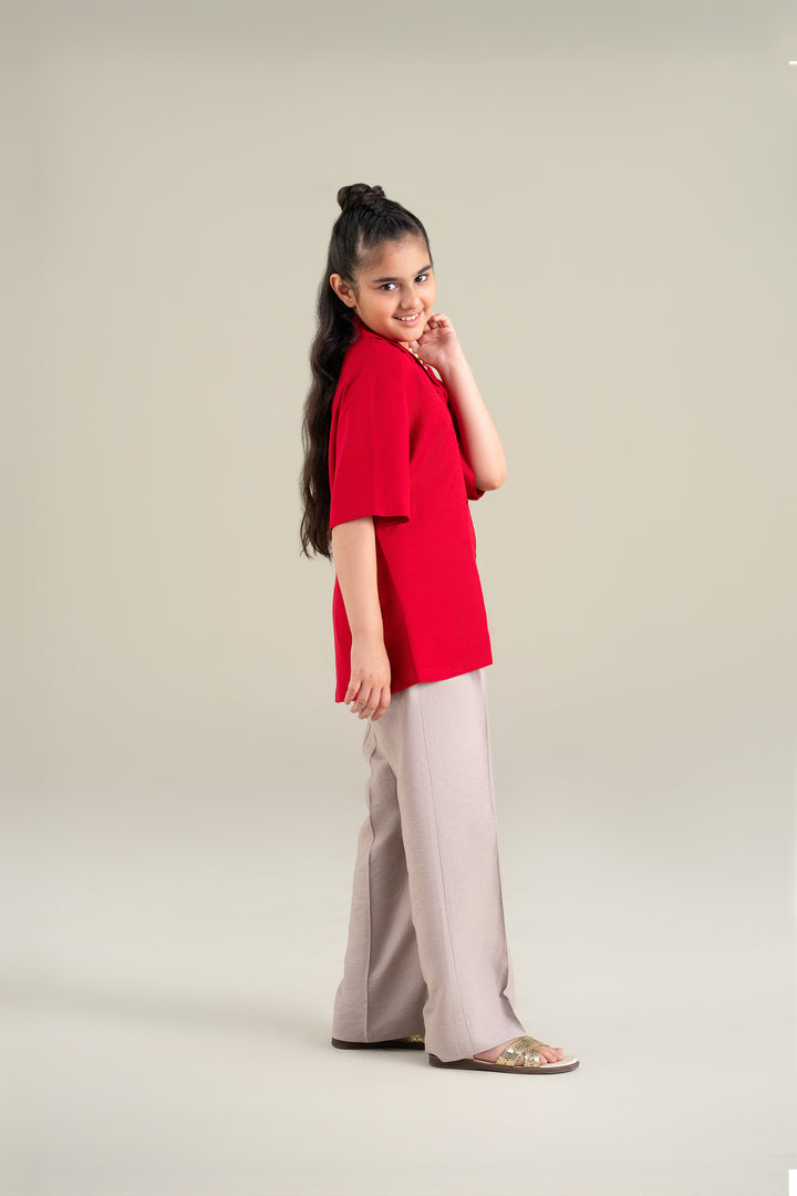 Red Linen Resort Shirt
