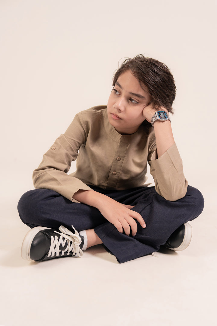 Beige Striped Shirt
