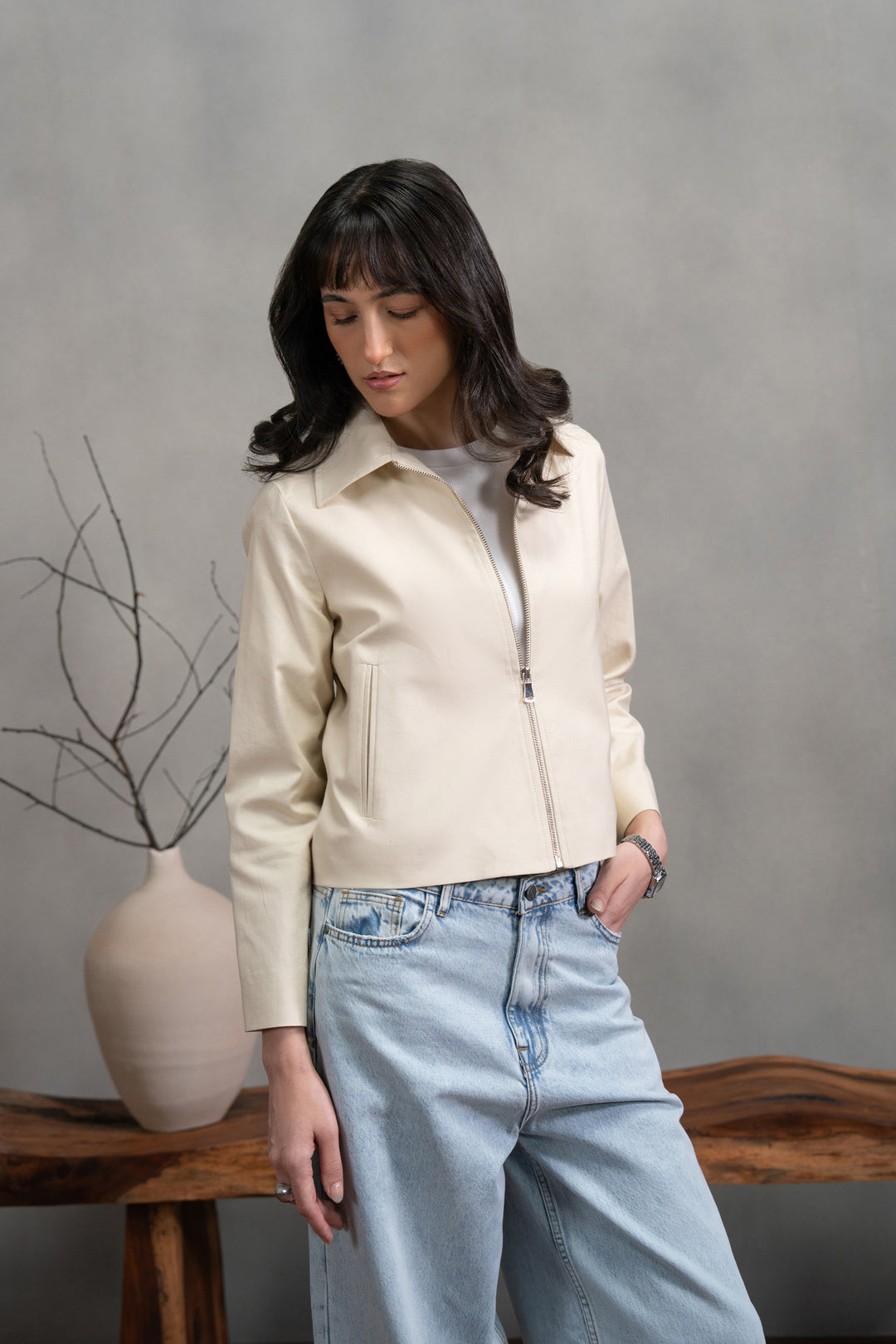 Offwhite Linen Jacket