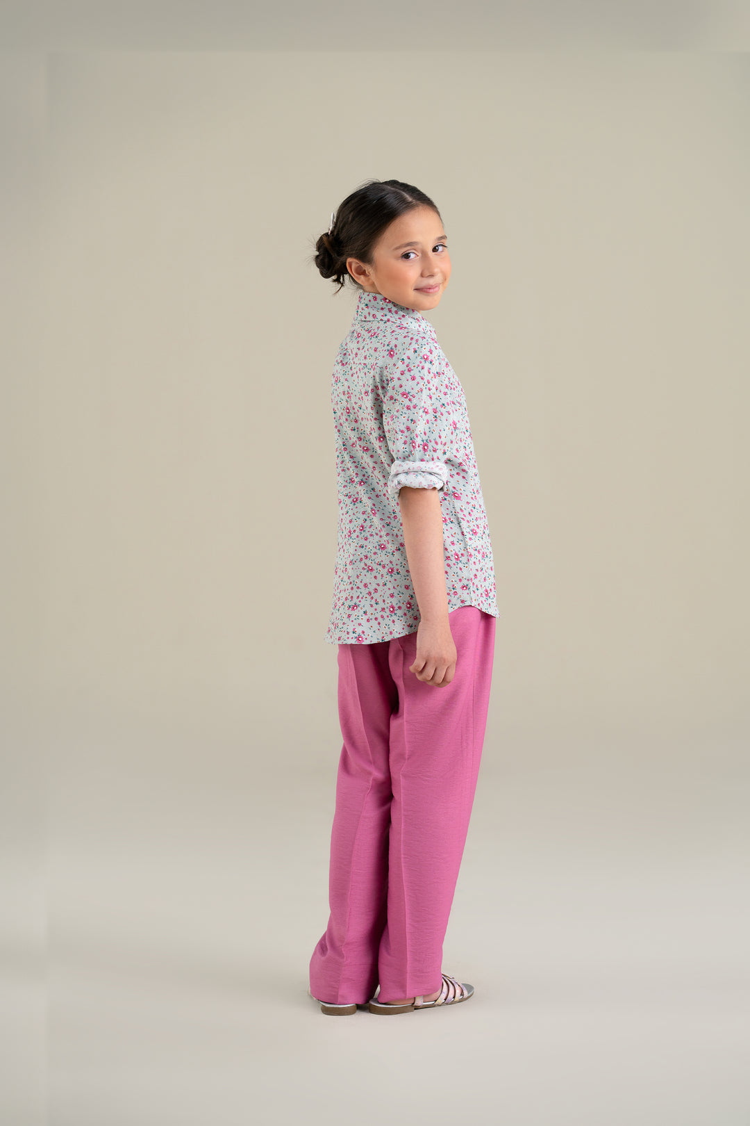 Turquoise Floral shirt