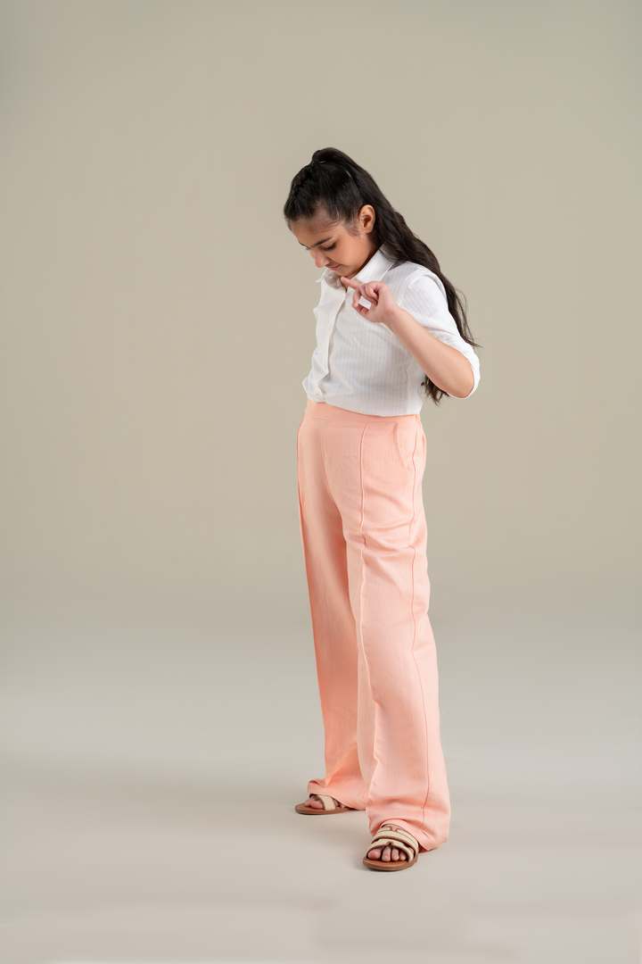 Peach Wide Leg trouser