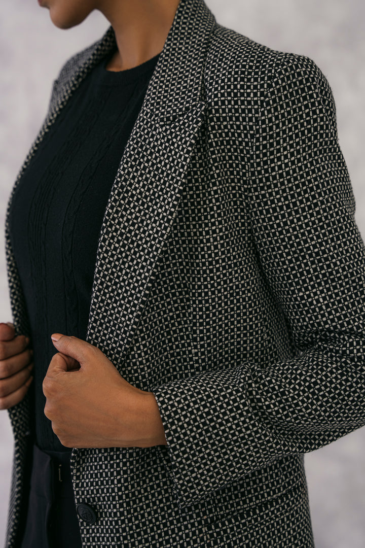 Monochrome Jacquard Blazer