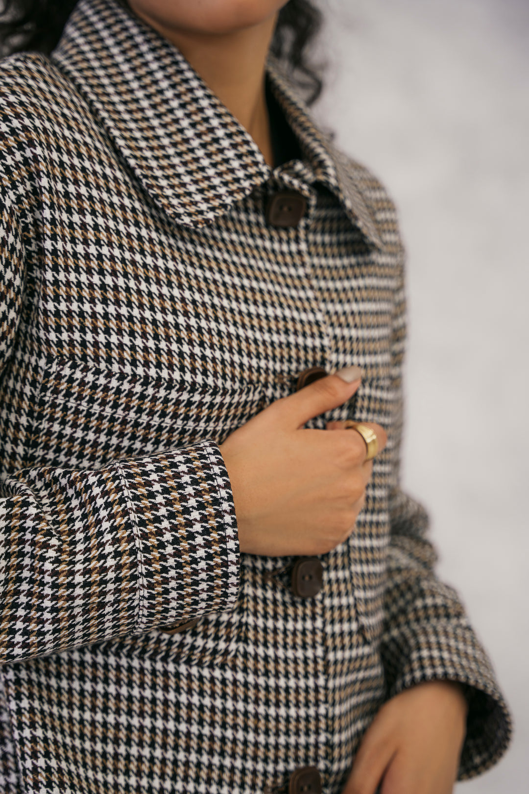 Multi Houndstooth Cropped Jacket