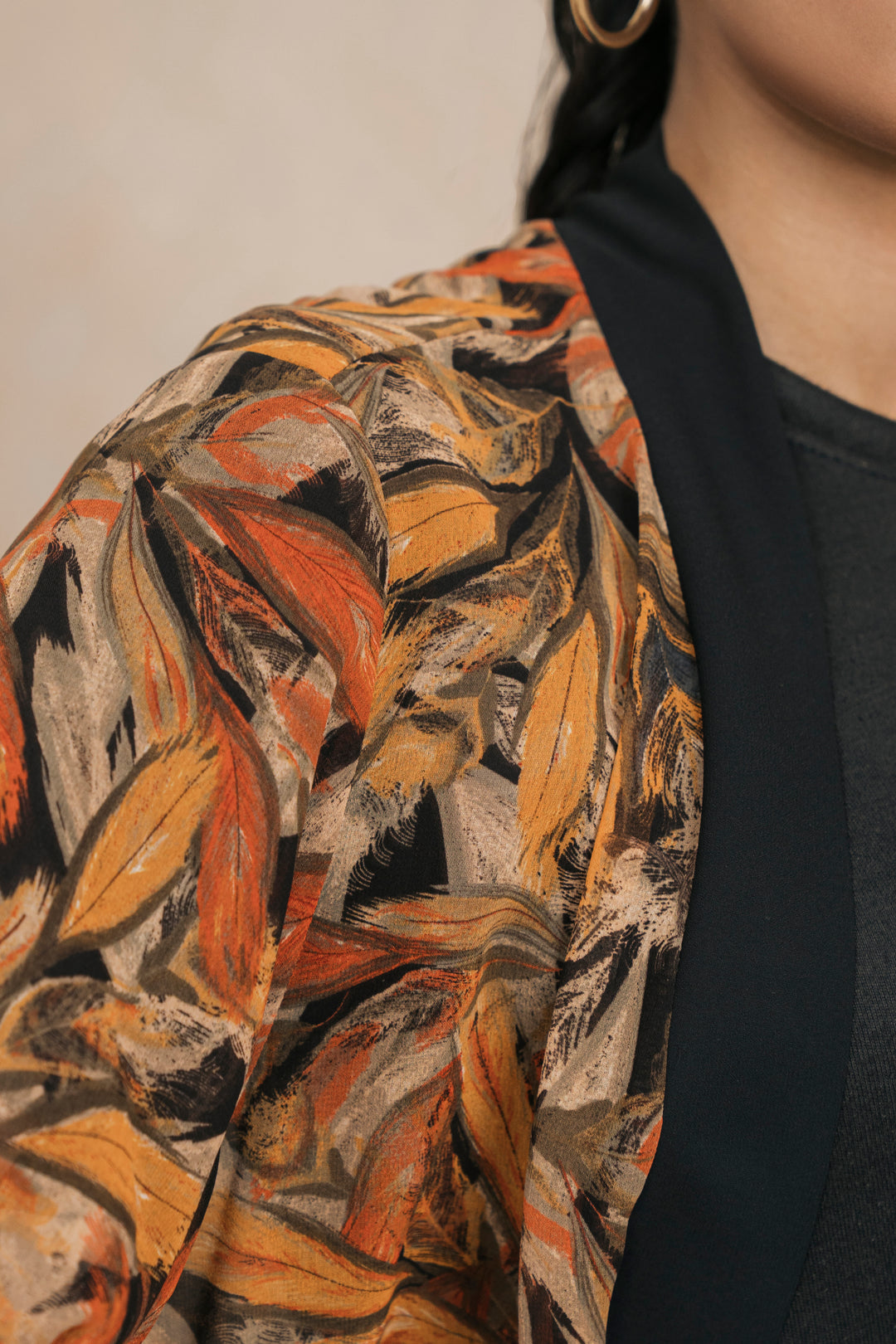 Rust Multi Floral Print Shrug