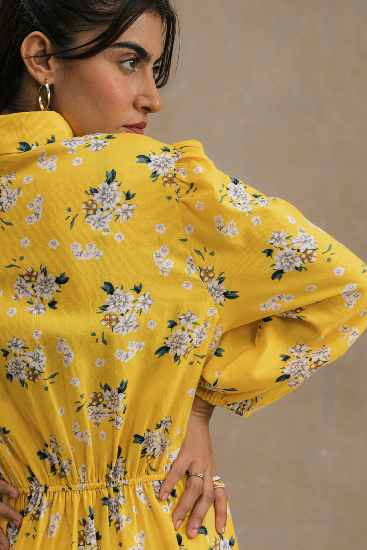 Yellow Printed Dress price