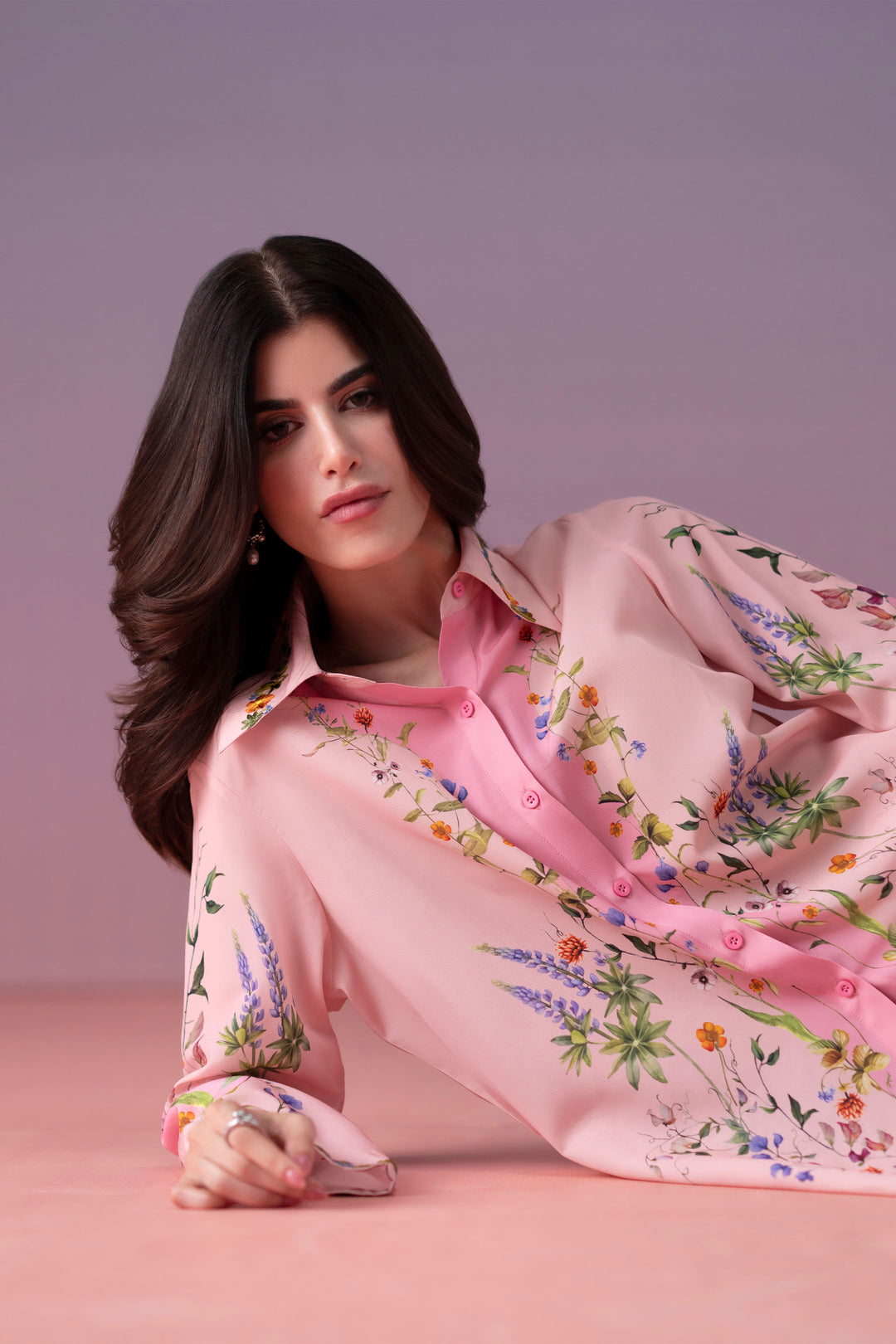 Light Pink Embroidered Co-Ord