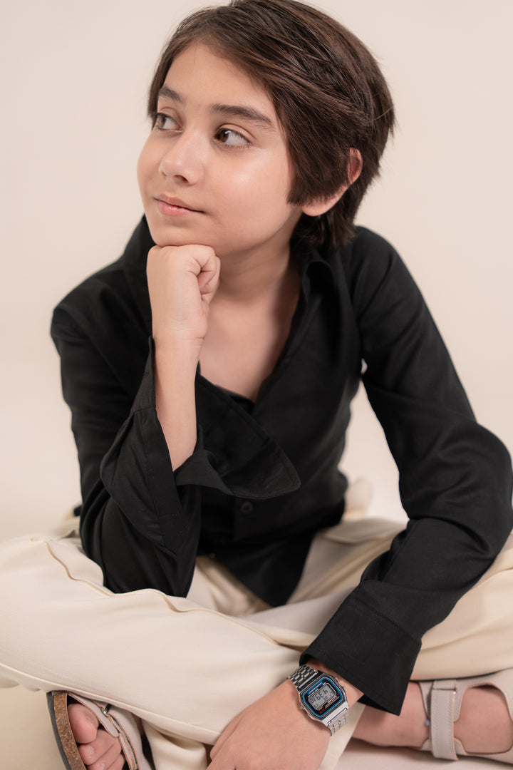Black Cotton Shirt
