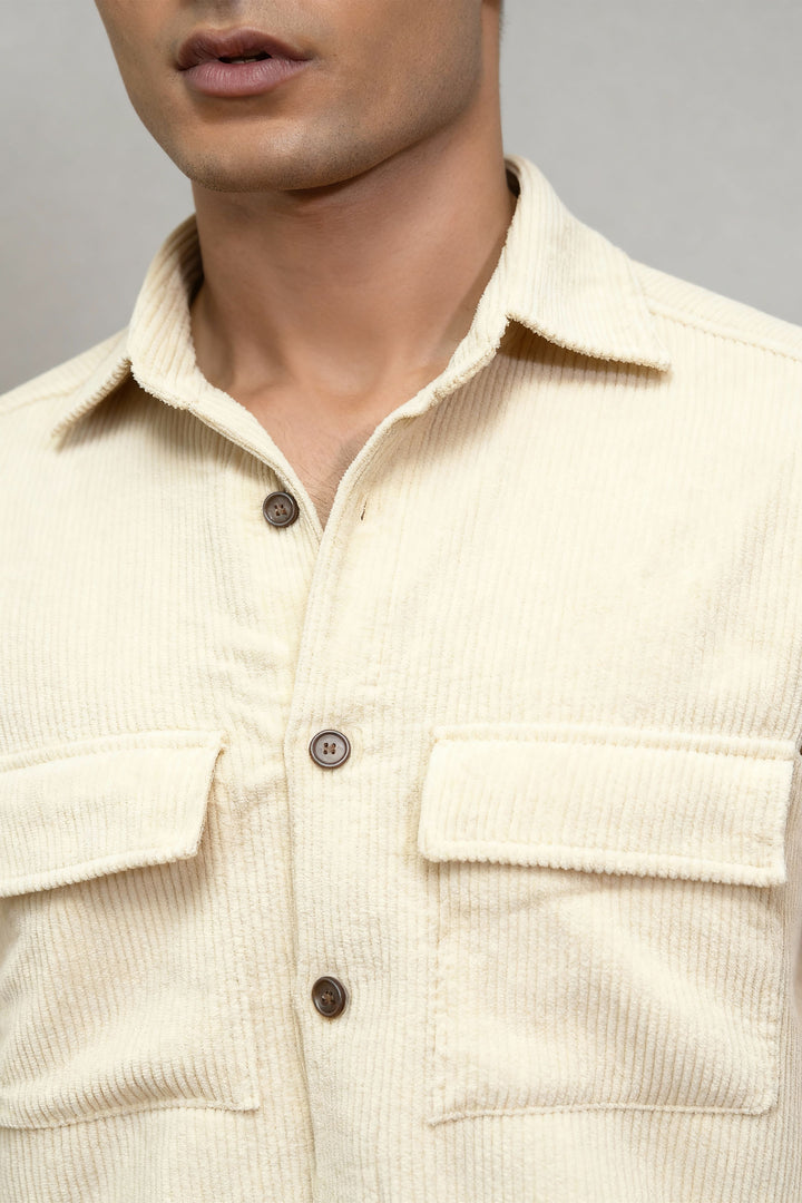 Offwhite Corduroy Co-ord Set