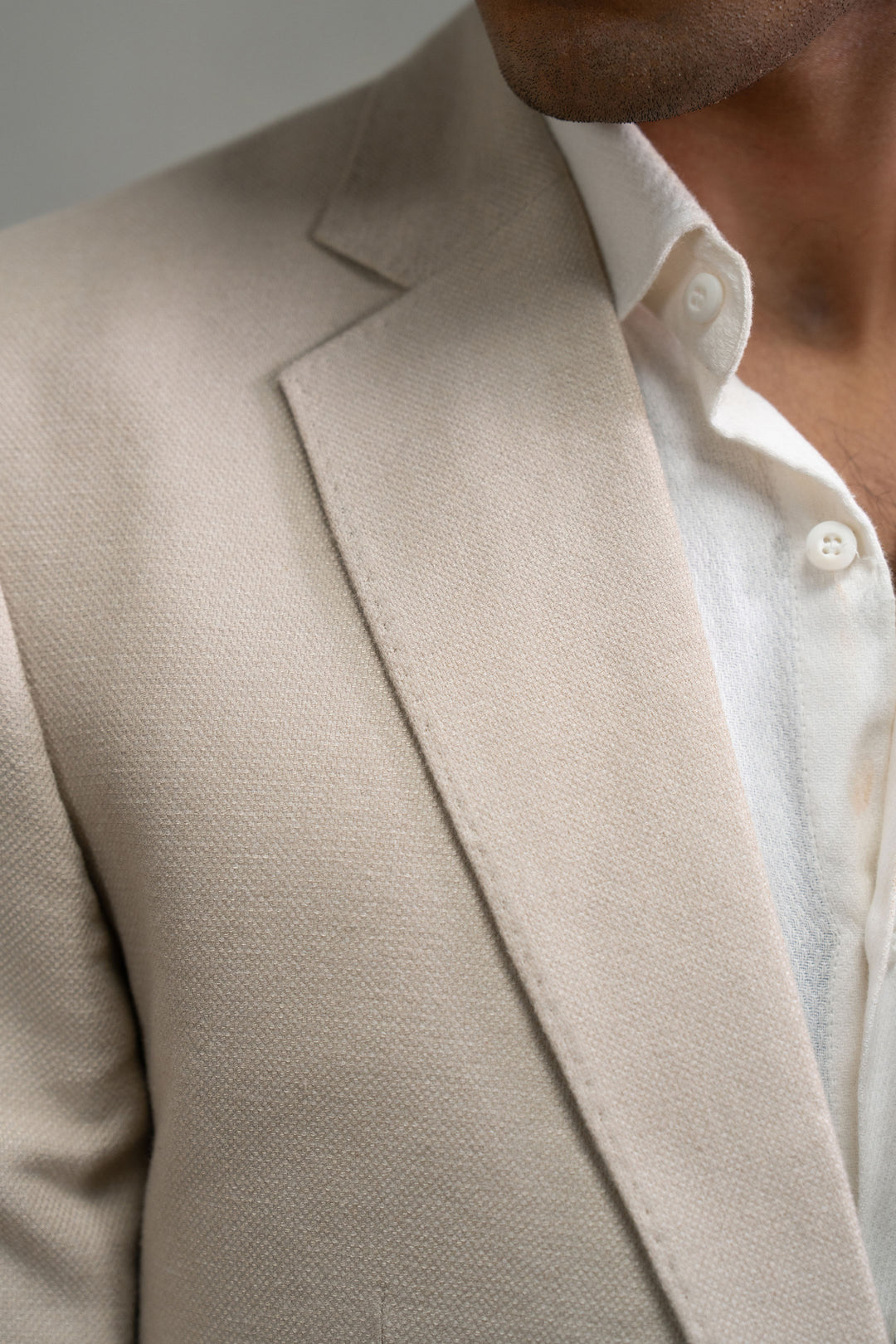 Beige Texture Blazer