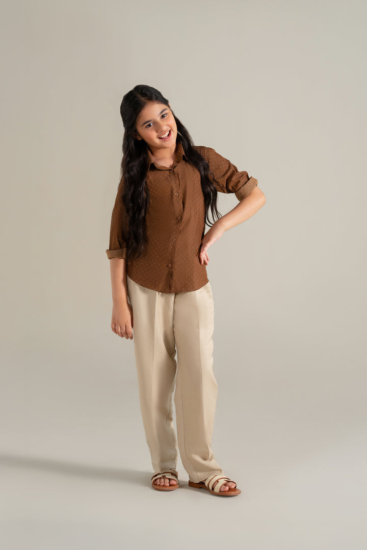 Brown Polka Dot Shirt
