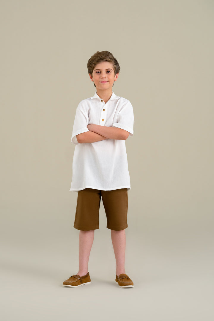 White Textured Shirt