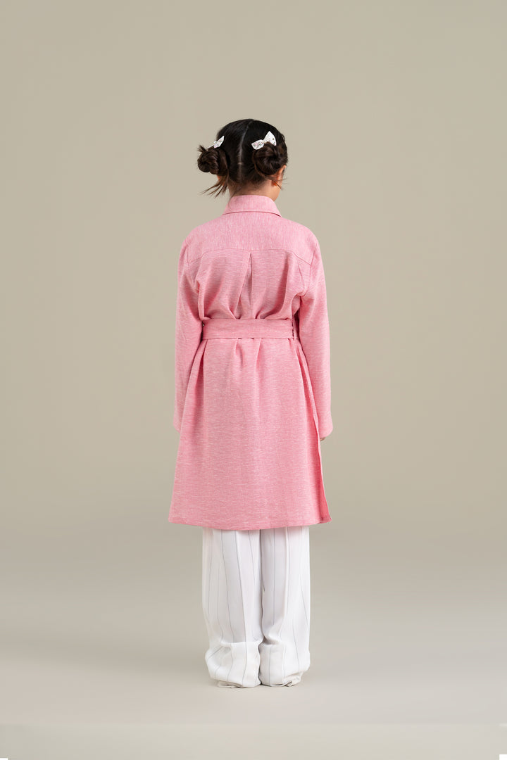 Pink Safari Shirt Dress