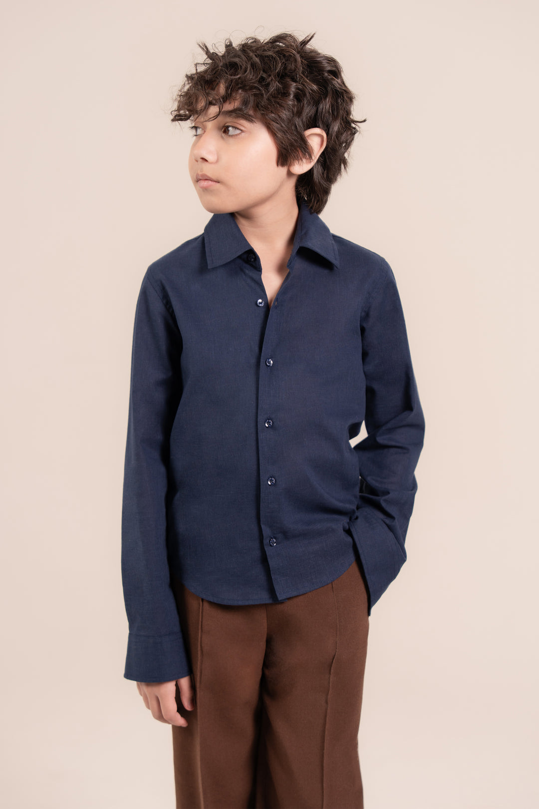 Navy Linen Shirt