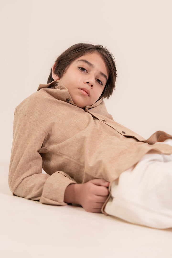 Light Brown  Linen Shirt