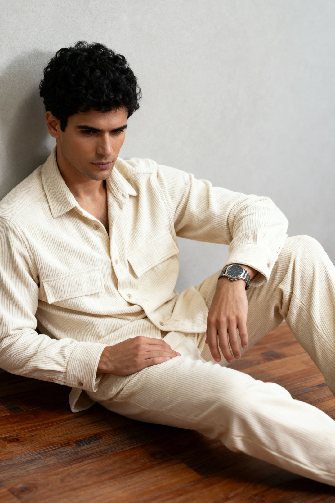 Offwhite Corduroy Co-ord Set