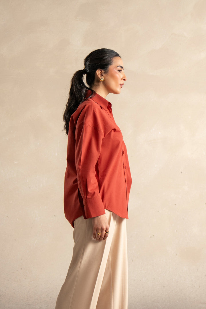 Rust Linen Shirt