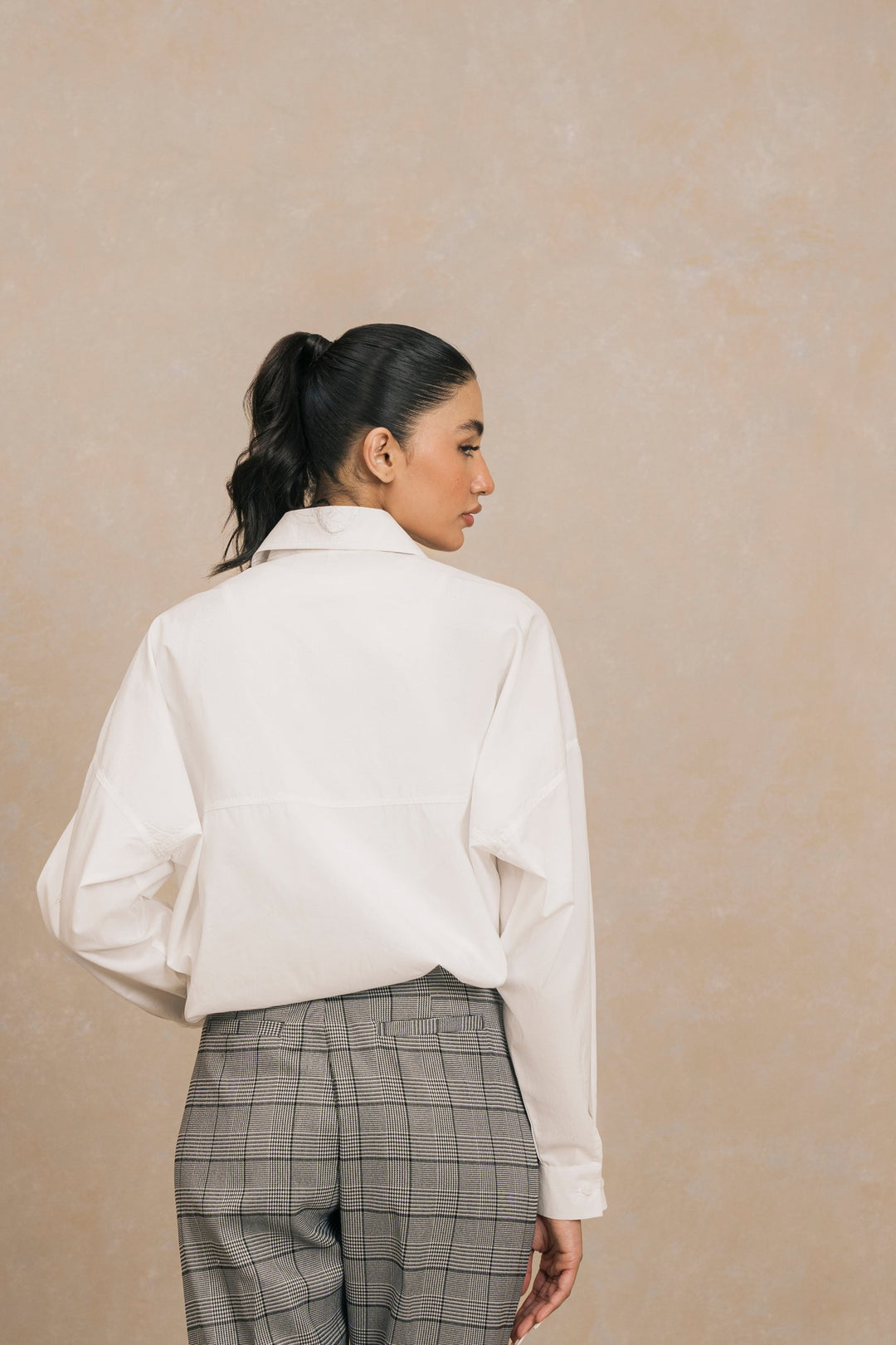 White Cotton Shirt with Pockets