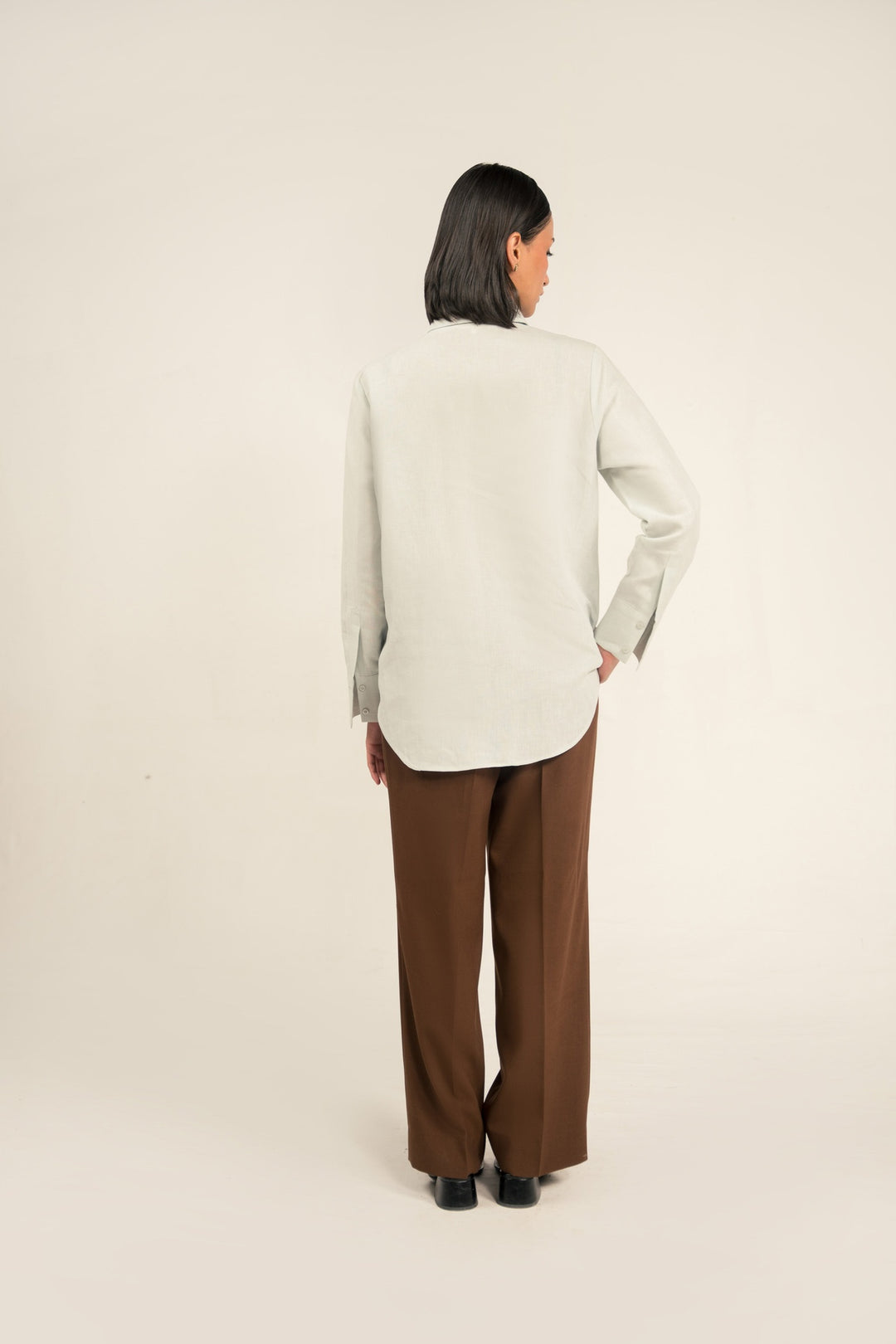 Ice Blue Linen Shirt