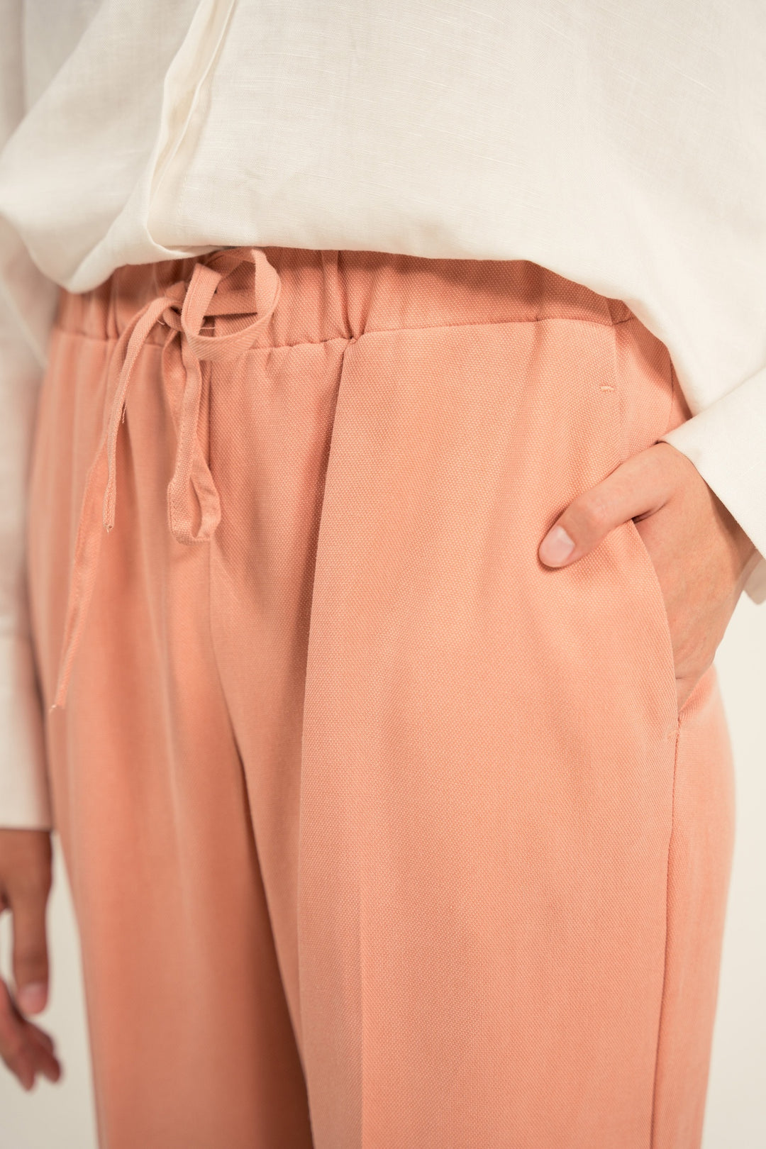 Light Peach Straight Fit Trouser