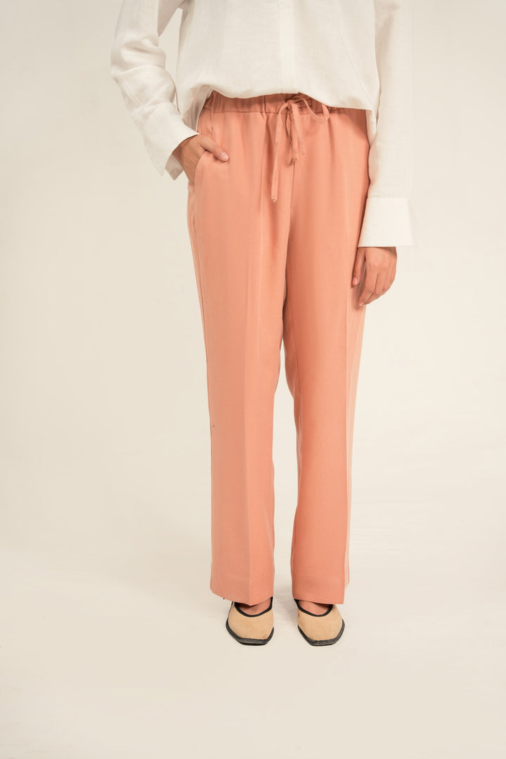 Light Peach Straight Fit Trouser