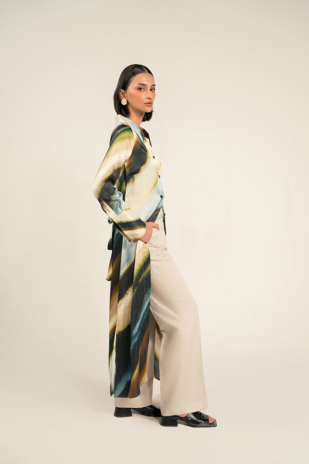 Tye &amp; Dye Long Shirt Dress